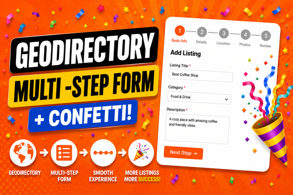 GeoDirectory Listing Form Into a Multi-Step Form (+ Confetti!)