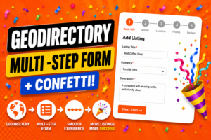 GeoDirectory Listing Form Into a Multi-Step Form (+ Confetti!)