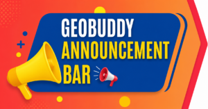 Geobuddy Announcement bar